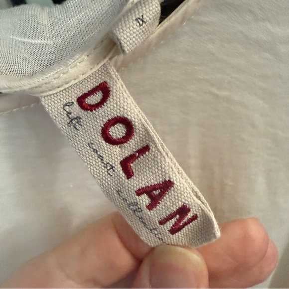 DOLAN Ivory Twist Front Blouse Plus Size 1X 3/4 Sleeve Flowy Top - Picture 3 of 7